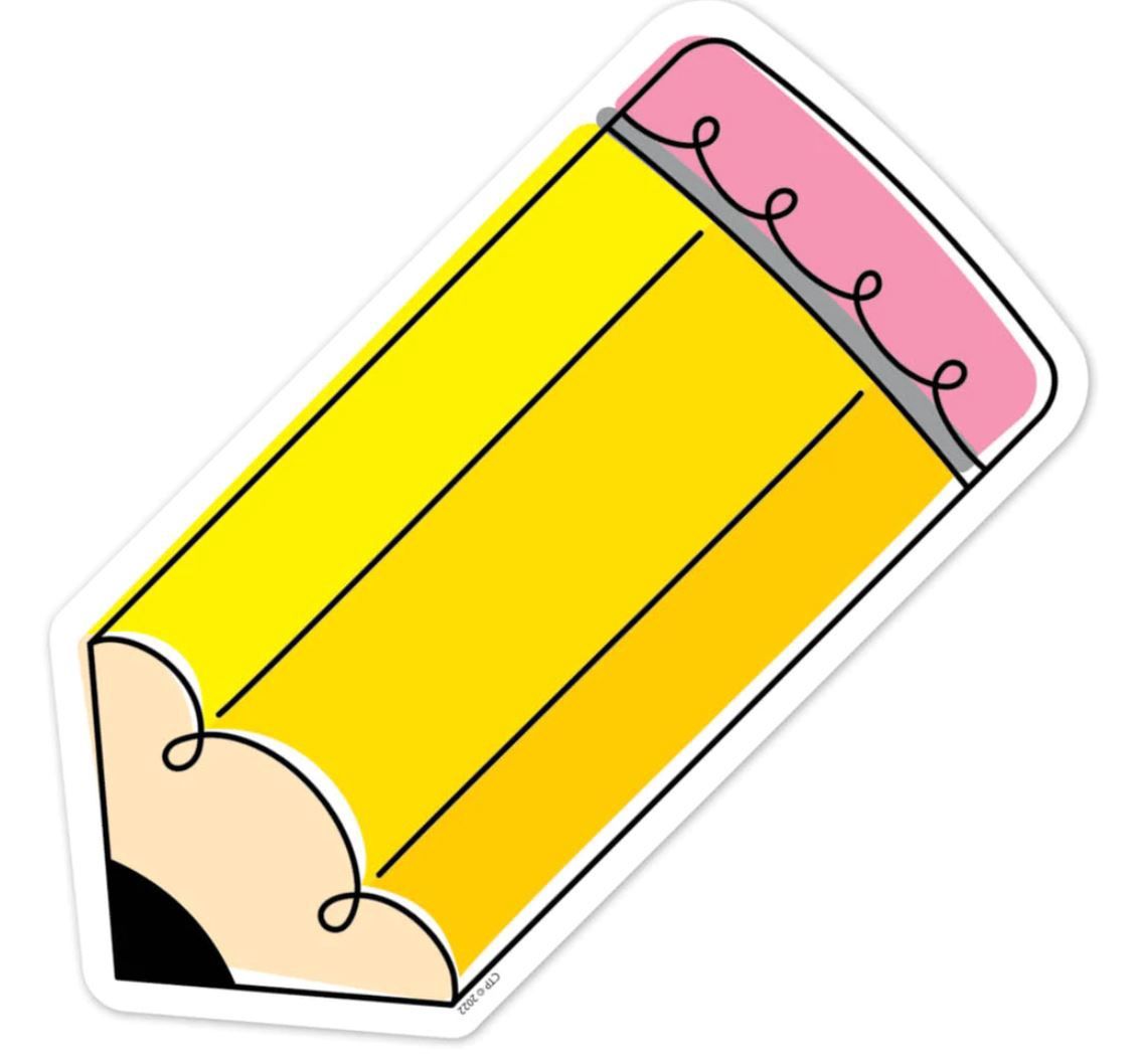Doodle Pencil 6&quot; Designer Cut-Outs