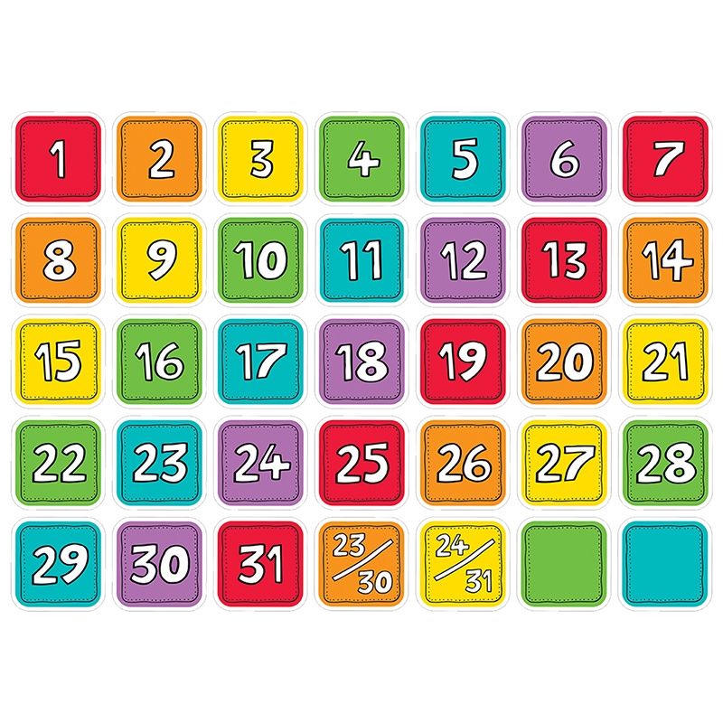 Colorful Calendar Days