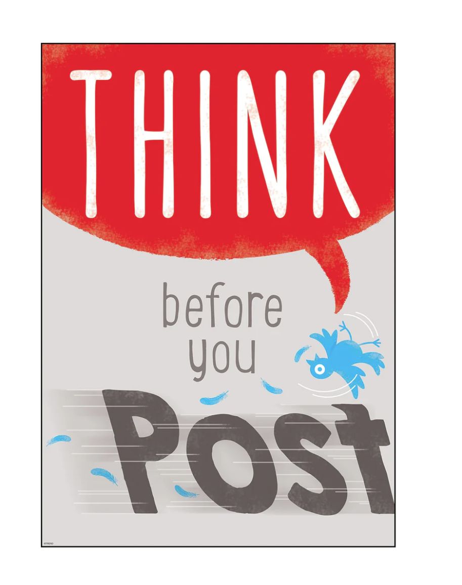 Think Before You Post Poster
