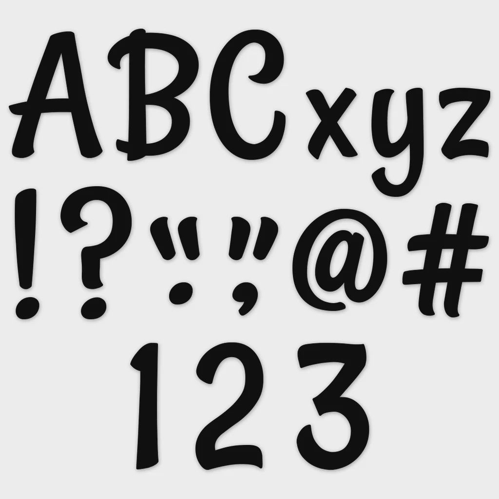 Stylish Black 4&quot; Designer Letters