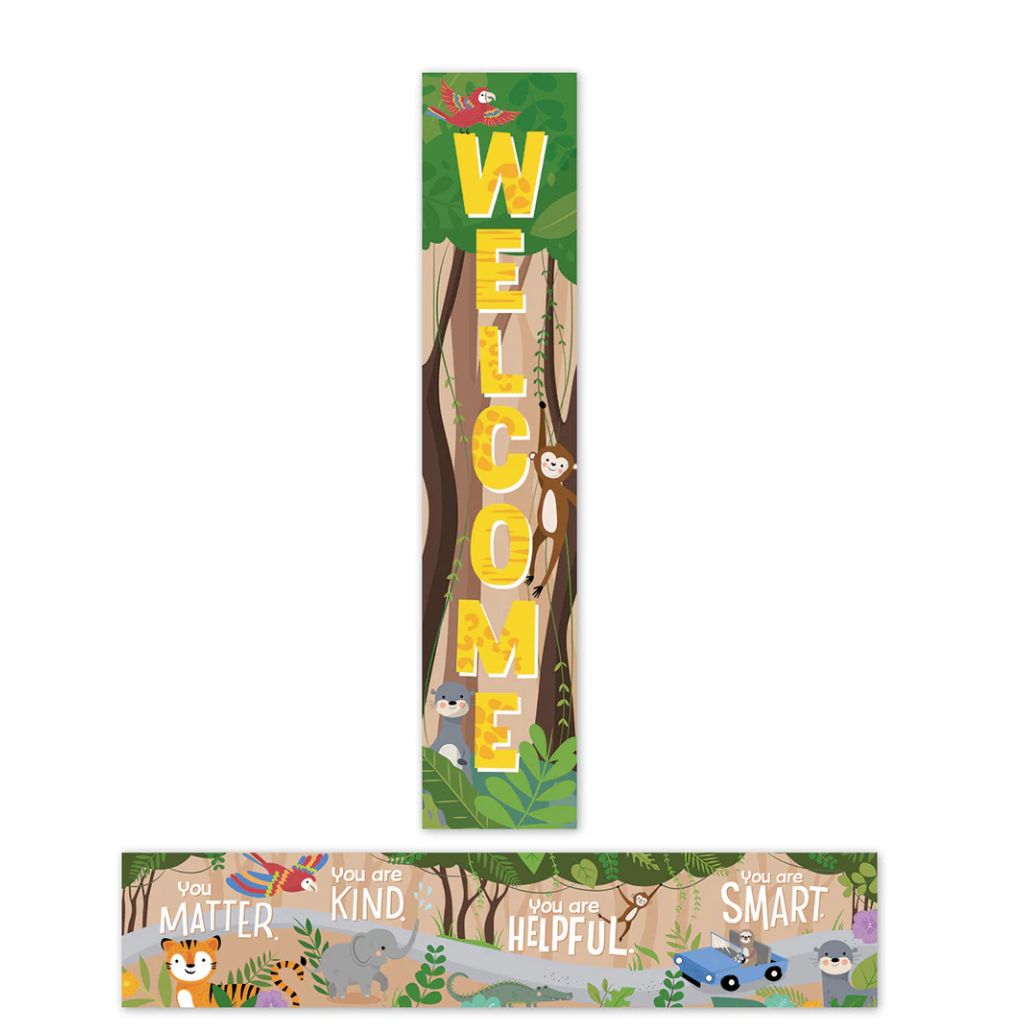 Jungle Friends Welcome Banner