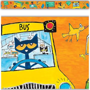 Pete the Cat School is Cool Border Trim