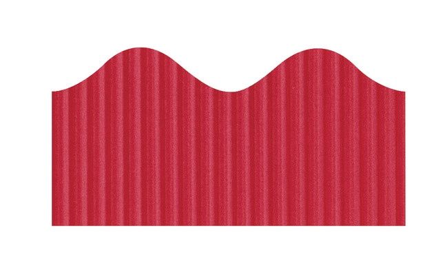 Flame Red Corrugated Bordette Scalloped Decorative Border