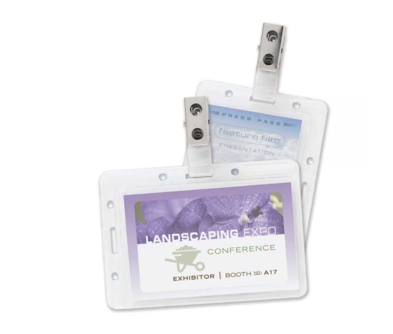 Vertical/Horizontal Badge Holder w/ Clip