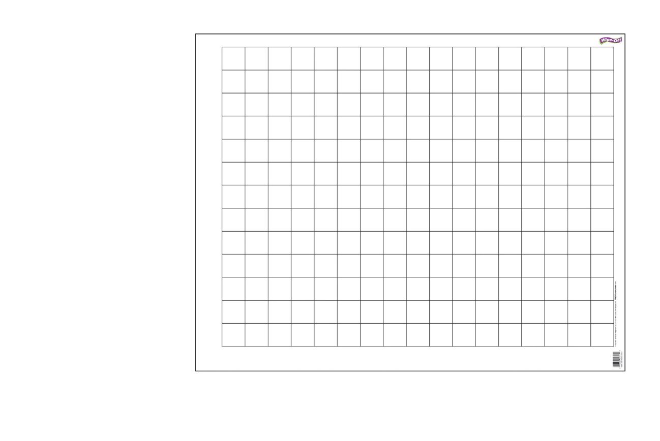 Graphing Grid (1¬Ω Inch Squares) Wipe-Off Chart