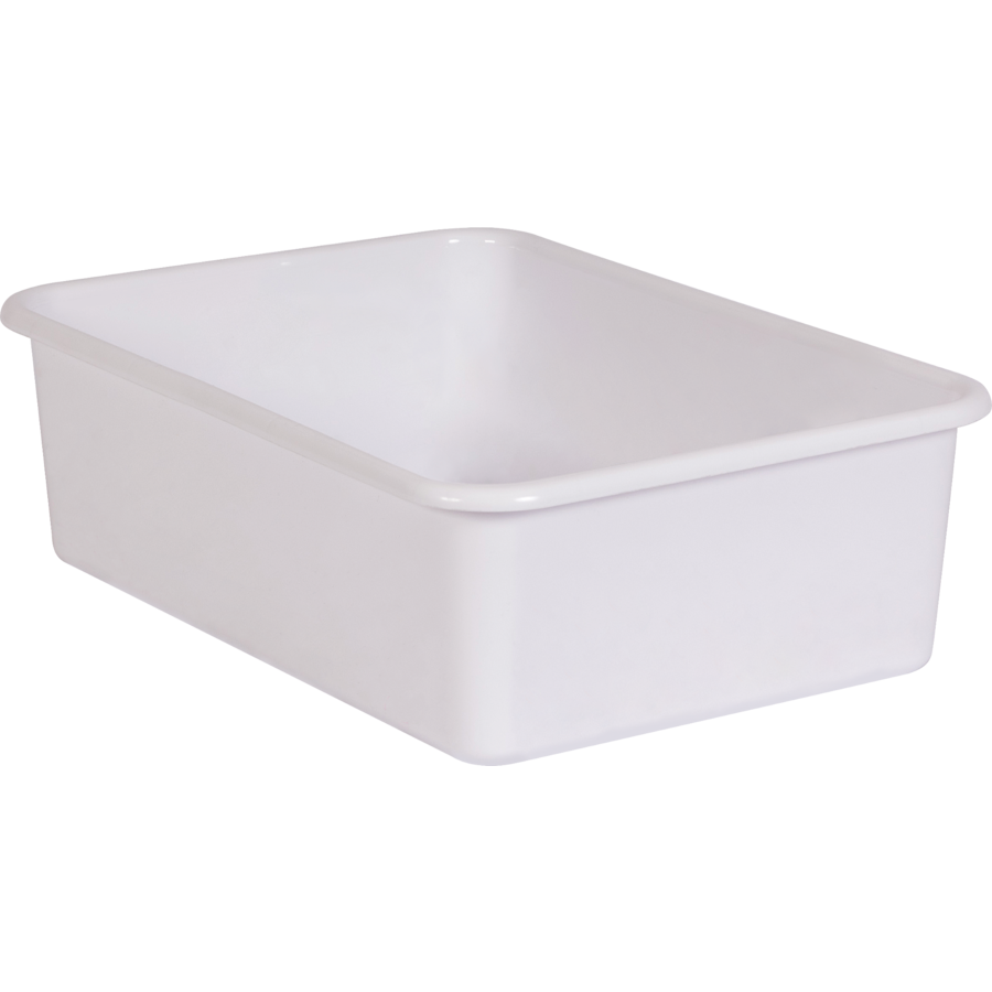 White Large Plastic Storage Bin