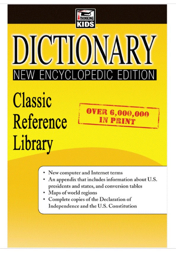 Dictionary Resource Book Grade 6-12 Paperback