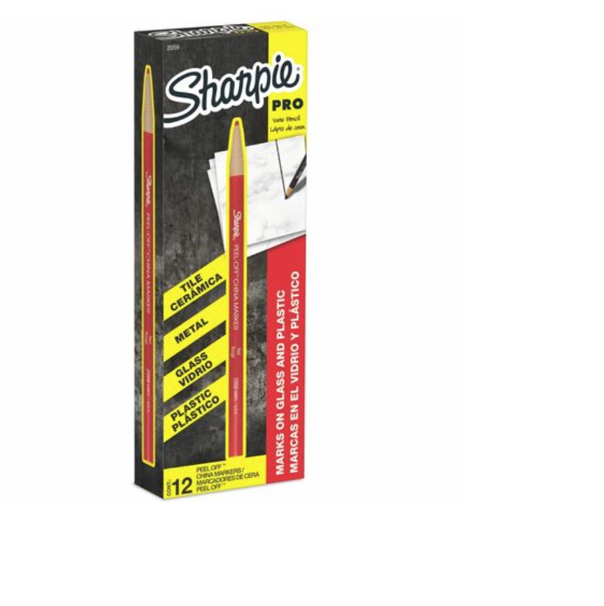 Sharpie Peel-Off Paper China Markers Red Lead - Red Barrel - 1 Dozen