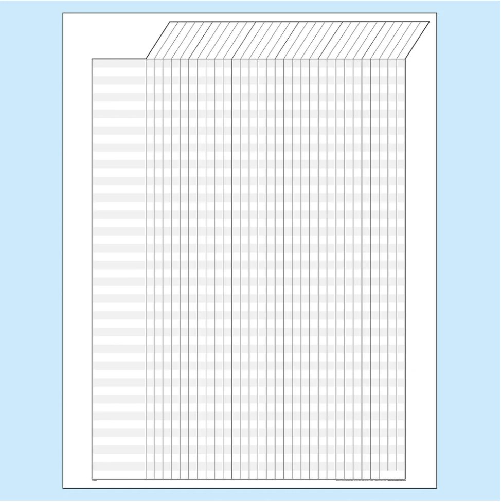 White Jumbo Vertical Incentive Chart