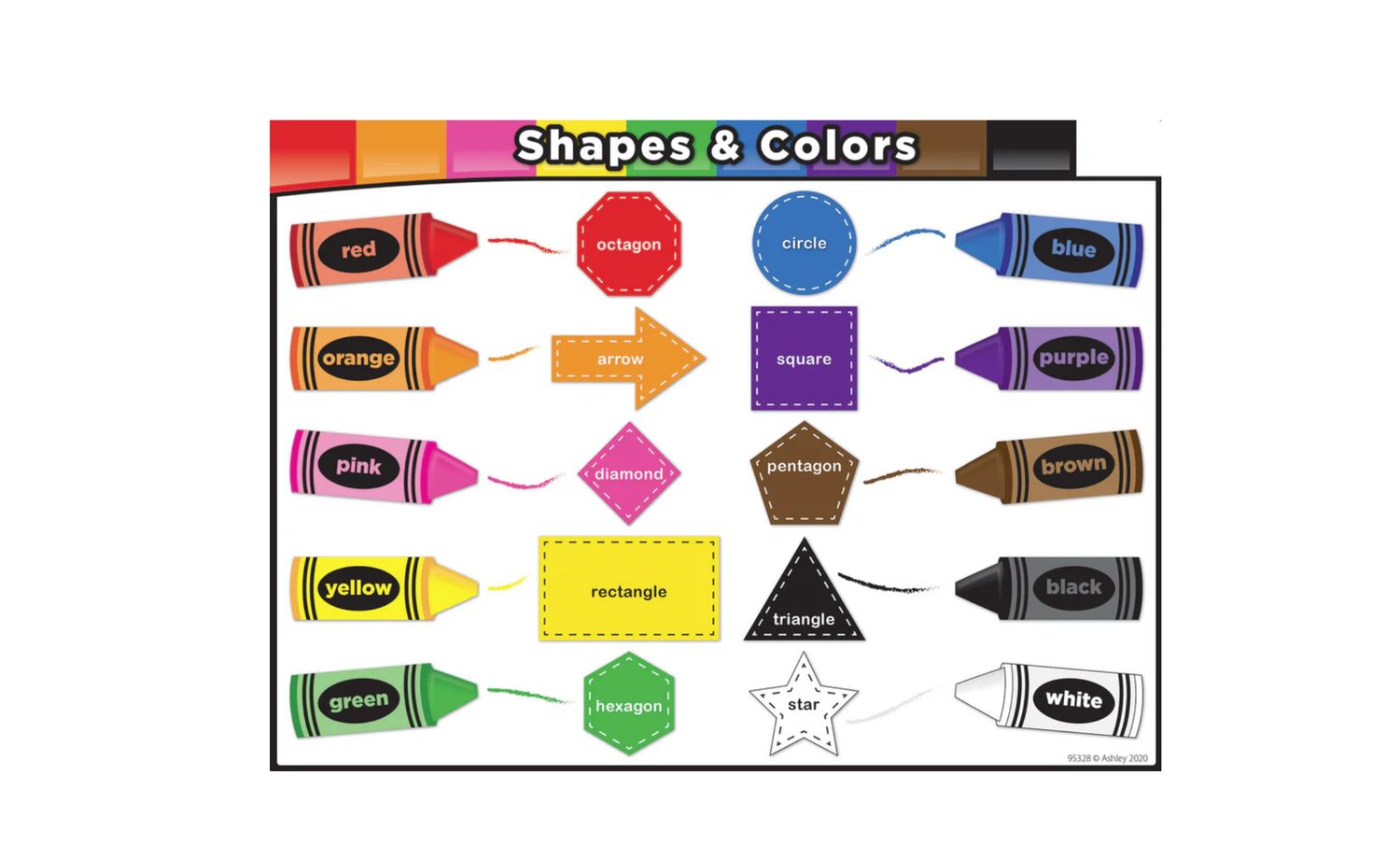 PosterMat Pals Space Savers, 13&quot; X 9.5&quot;, Smart Poly Shapes &amp; Colors