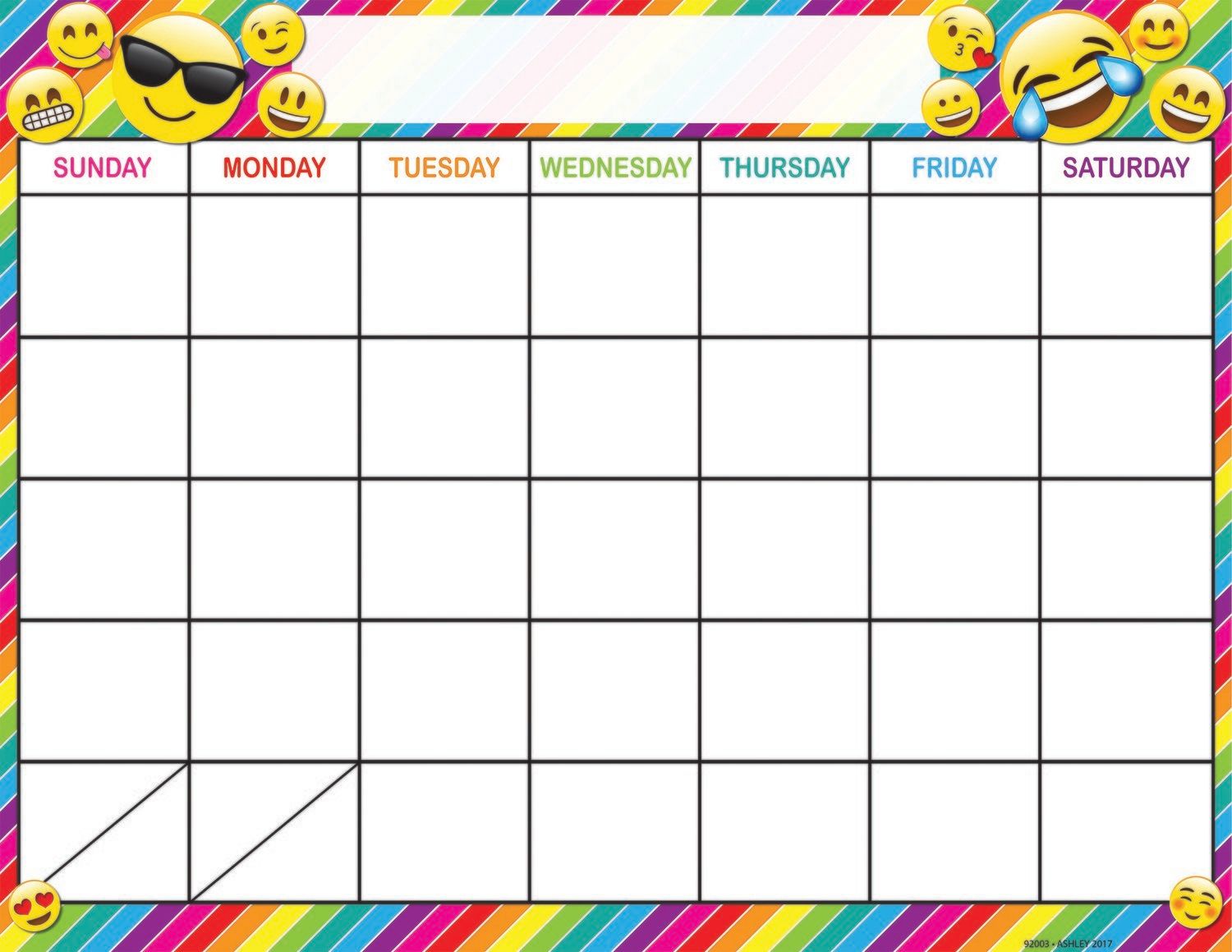 Emoji Calendar Poly Chart