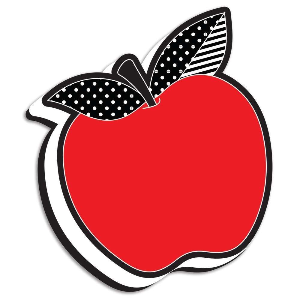 09988 B &amp; W Dots Red Apple Magnetic Eraser