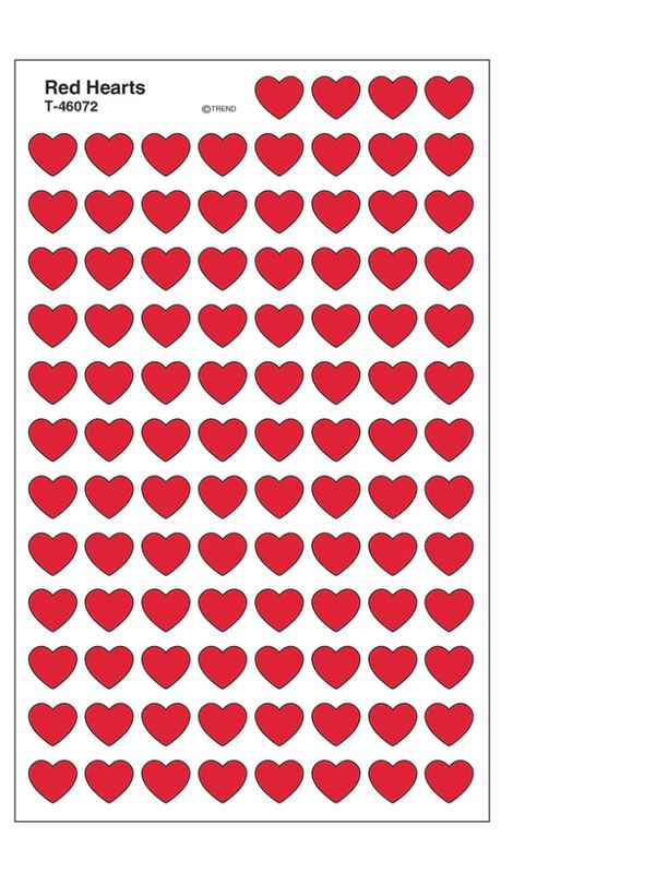 Red Hearts superShapes Stickers