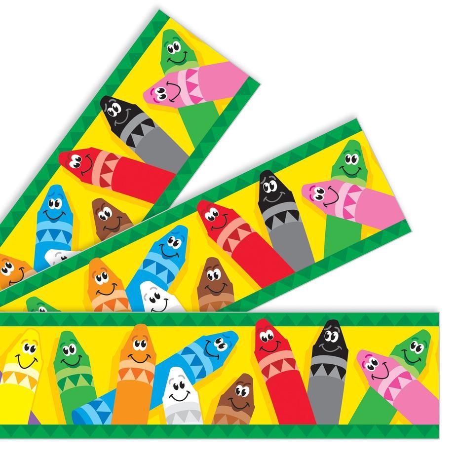 Colorful Crayons Border Trimmer