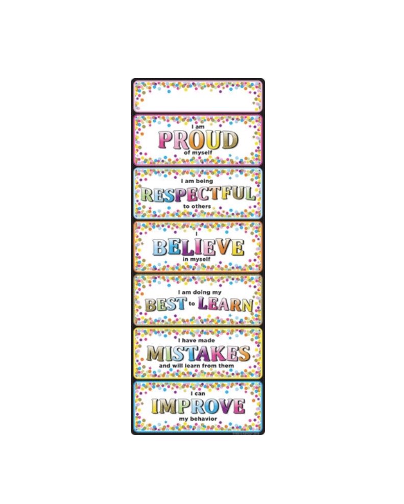 Confetti Positive Behavior Poly Clip Chart