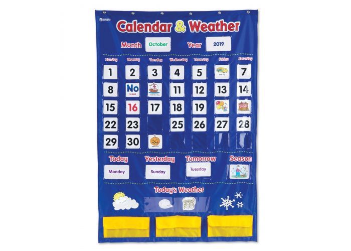 Calendar &amp; Weather Pocket Chart