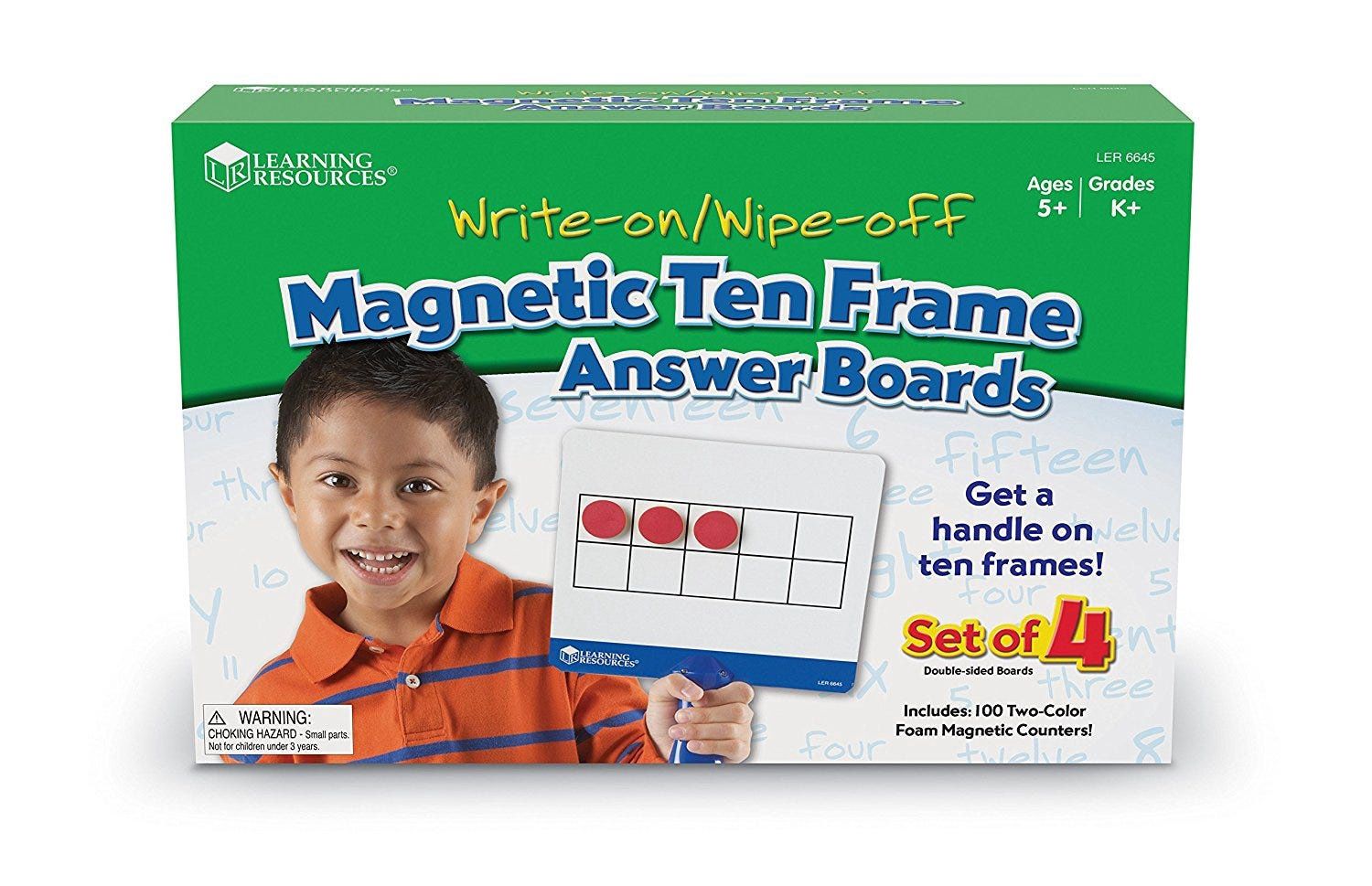 Magnetic Ten Frame Boards (set of 4)