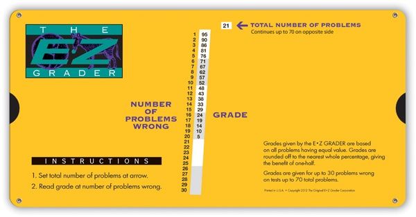Yellow Large Print EZ Grader