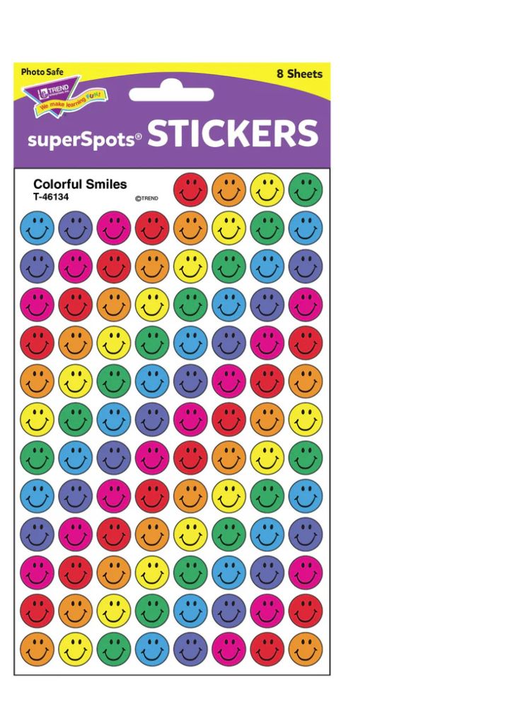 Colorful Smiles Super Spots Stickers