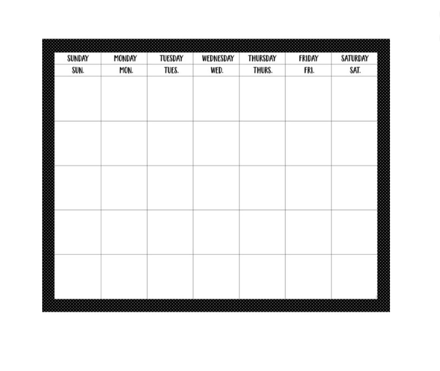 Swiss Dots Calendar Chart