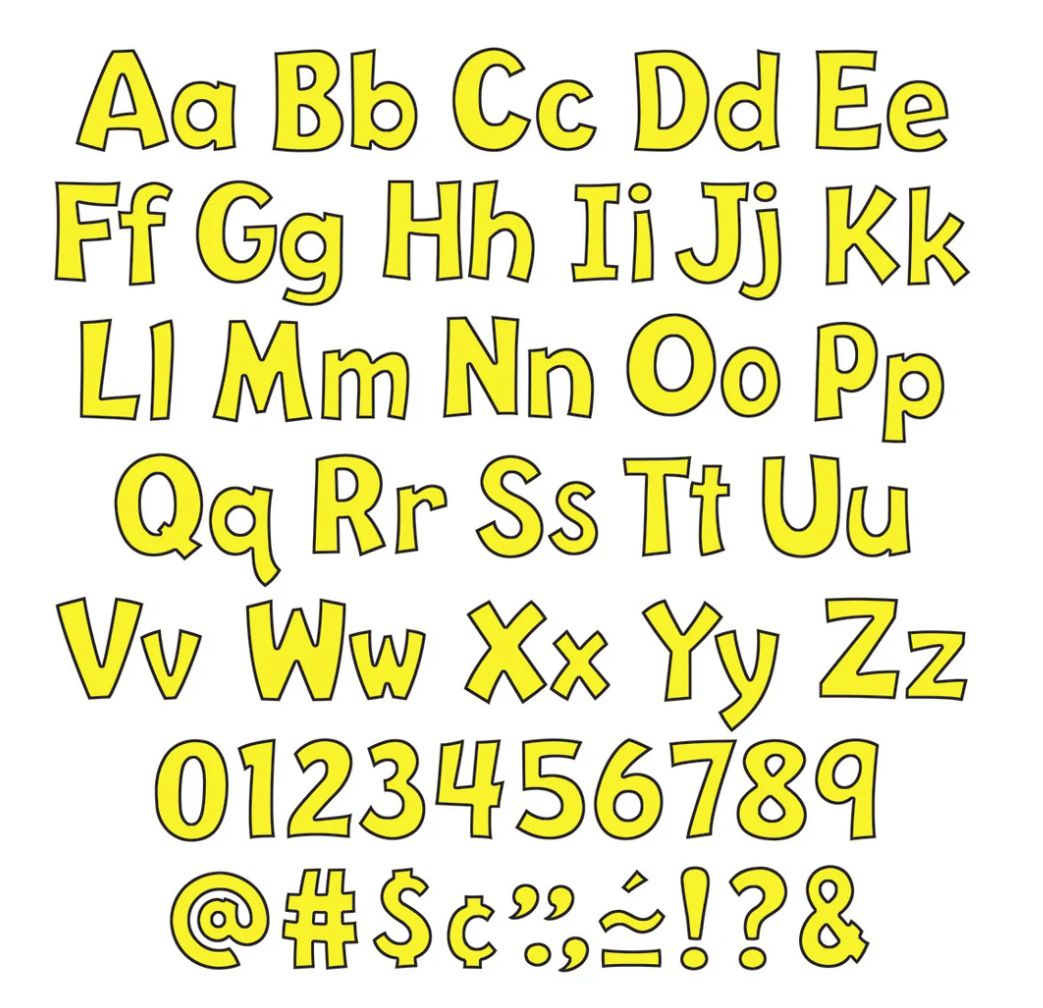 Yellow 4-Inch Playful Uppercase/Lowercase Combo Pack (English/Spanish) Ready Letters¬Æ