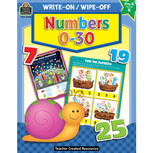 Write-On/Wipe-Off: Numbers 0‚Äì30