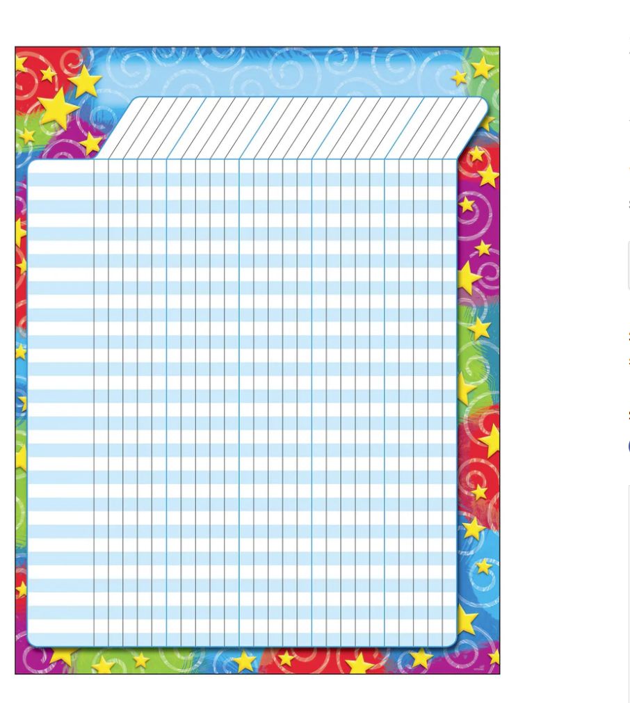 Stars on Swirls Incentive Chart ì Large