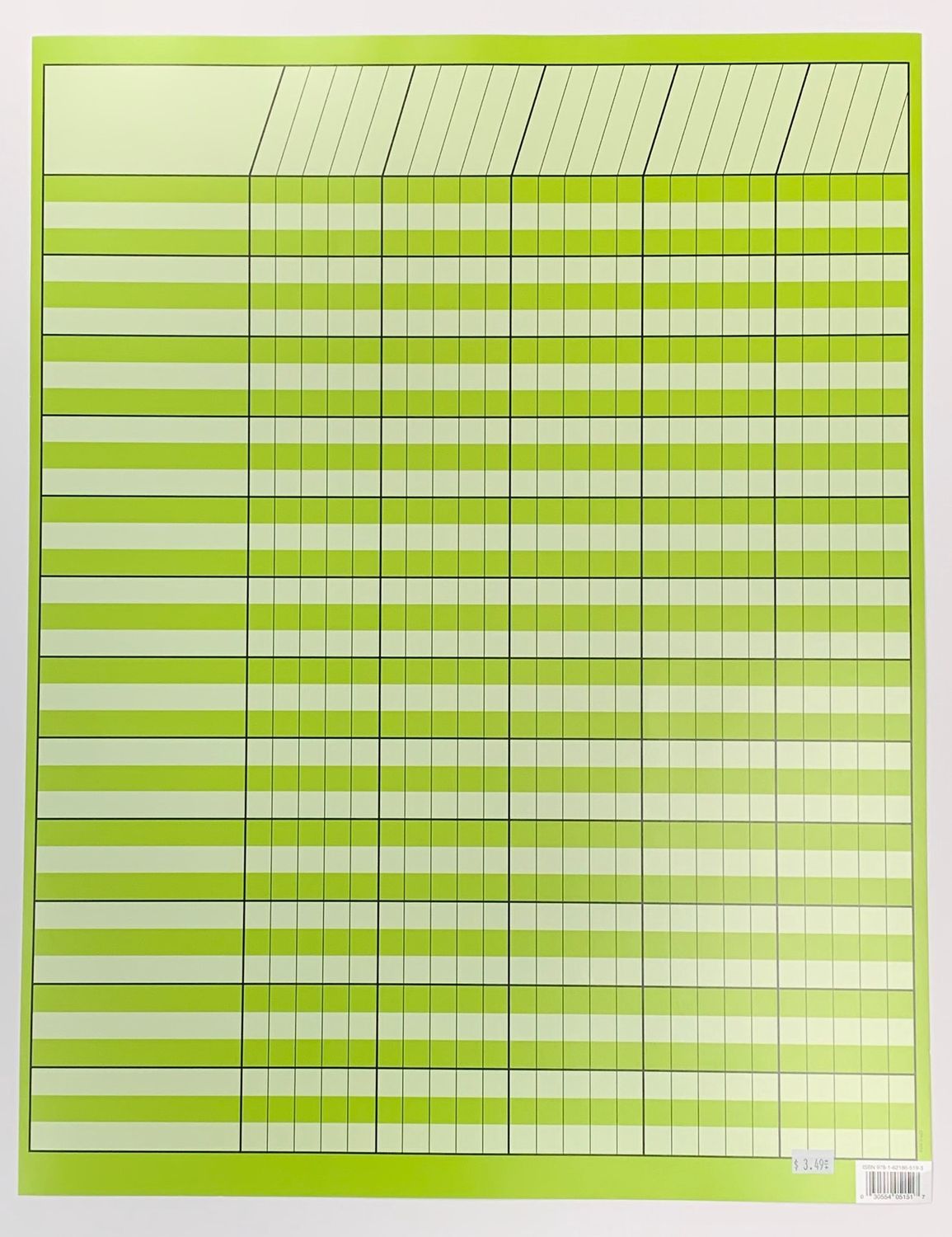 Lime Green Bright Colors Incentive Chart