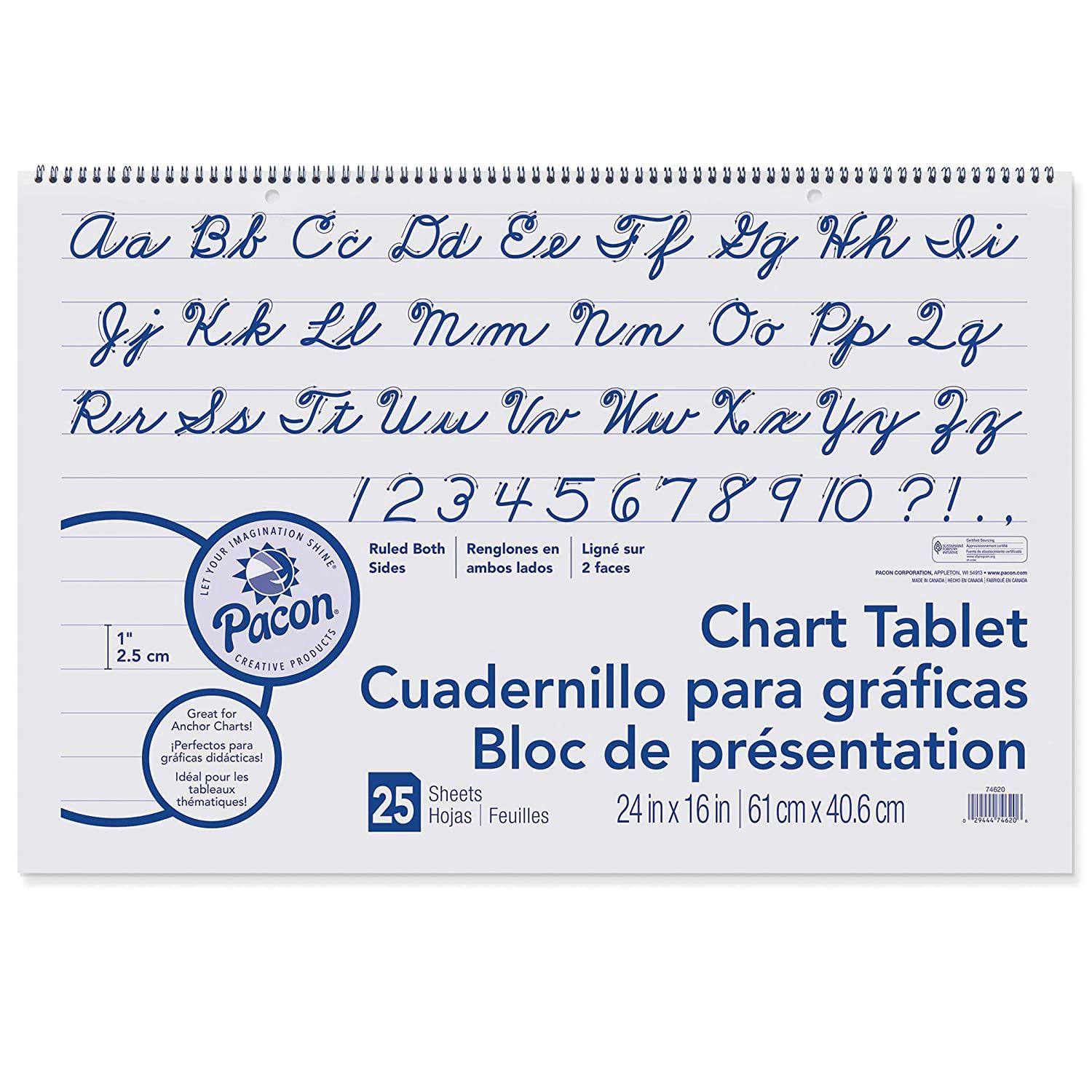 1" Chart Tablet 24x16