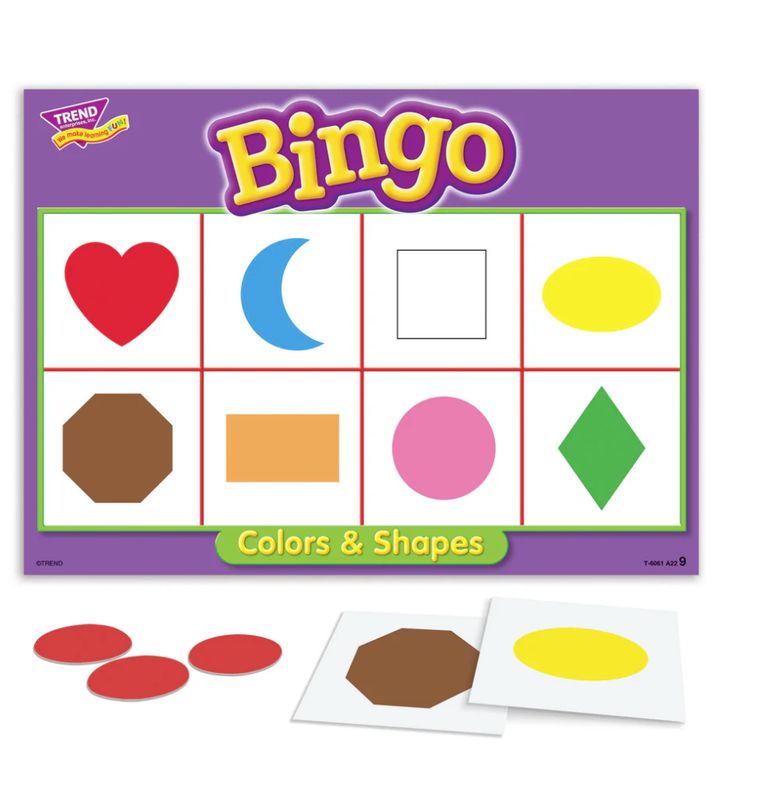 Bingo Game Colors and Shapes