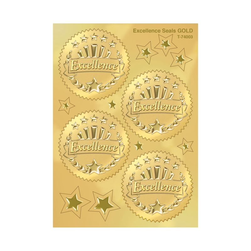Gold Excellence Seal Stickers (T)