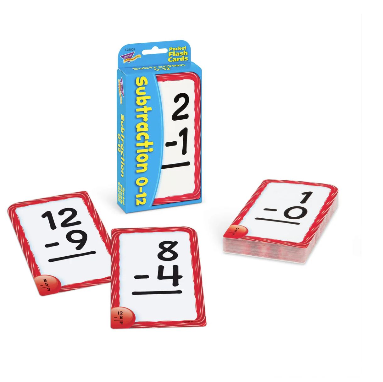 Subtraction 0-12 Pocket Flash Cards