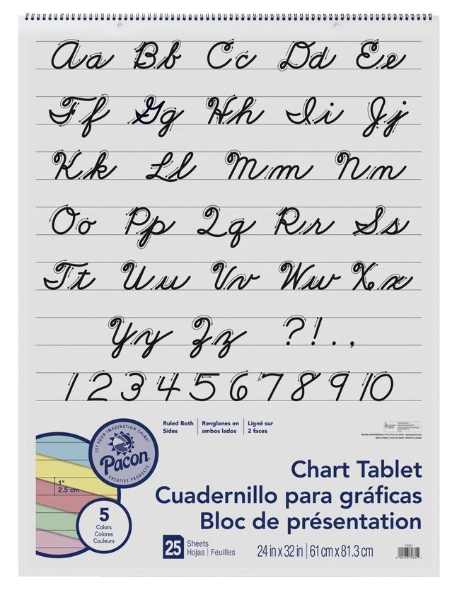 1" Colored Pacon Chart Tablet, 24 x 32 Inches, 25 Sheets