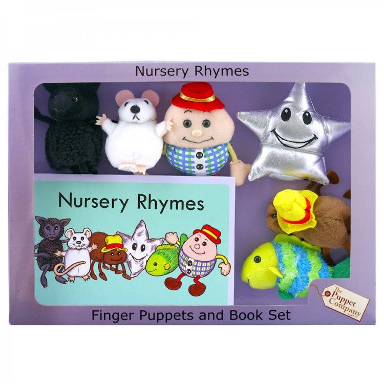 Nursery Rhymes Finger Puppets &amp; Book Set