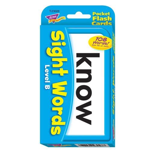 Level B Sight Words Flash Cards