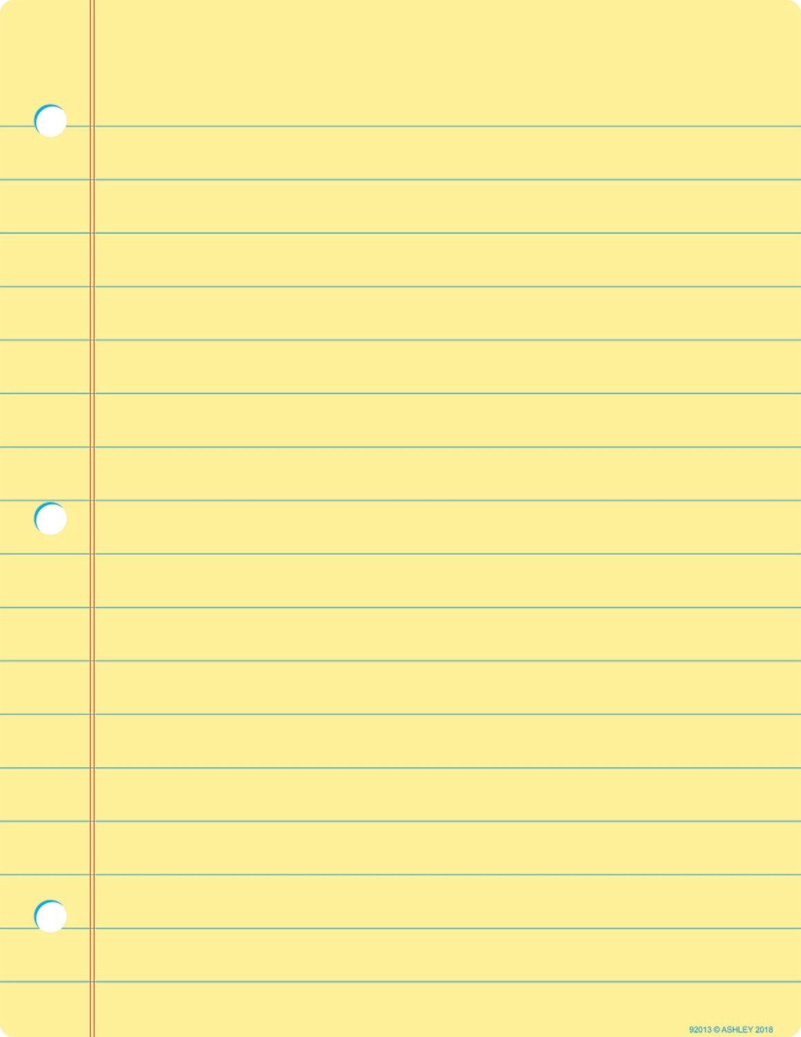 17x22 Yellow Notebook Page Poly Chart