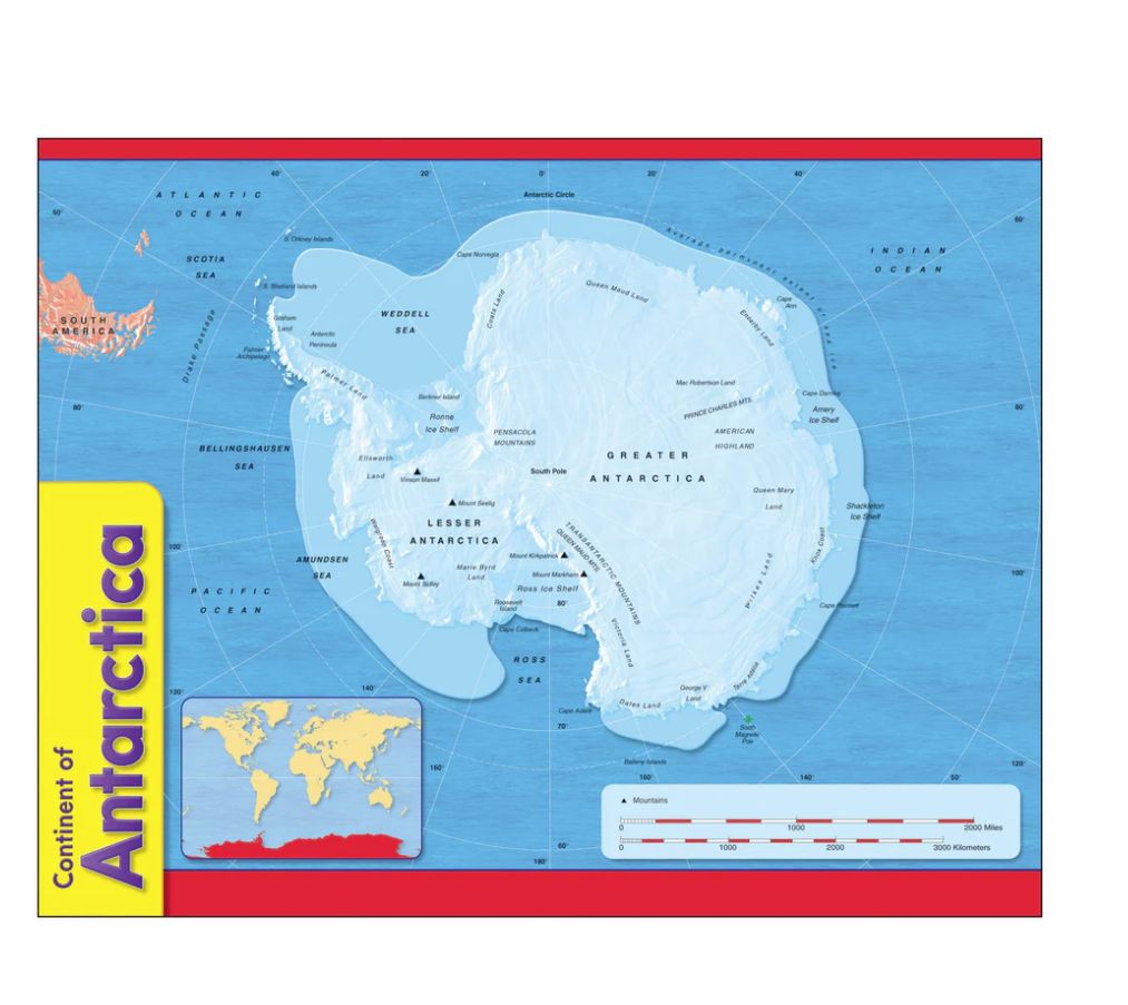 Continent of Antarctica Learning Chart
