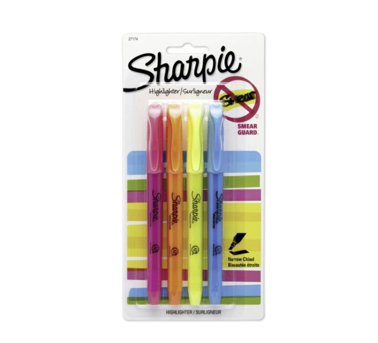 Sharpie Accent Pocket Highlighters, Assorted, Pack Of 4