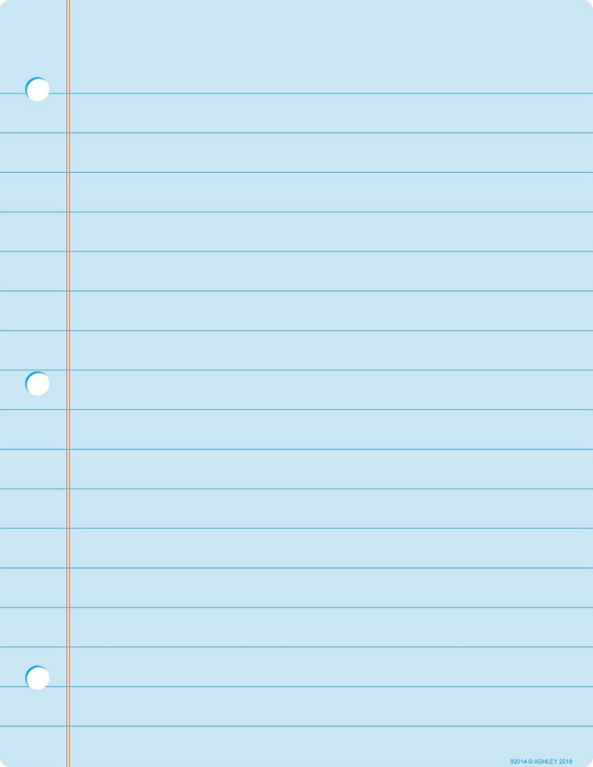 17x22 Blue Notebook Page Poly Chart