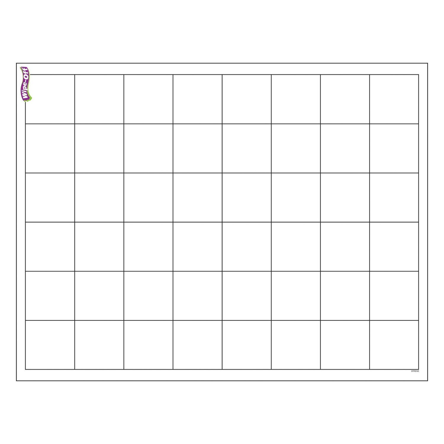 Graphing Grid (Large Squares) Wipe-Off Chart