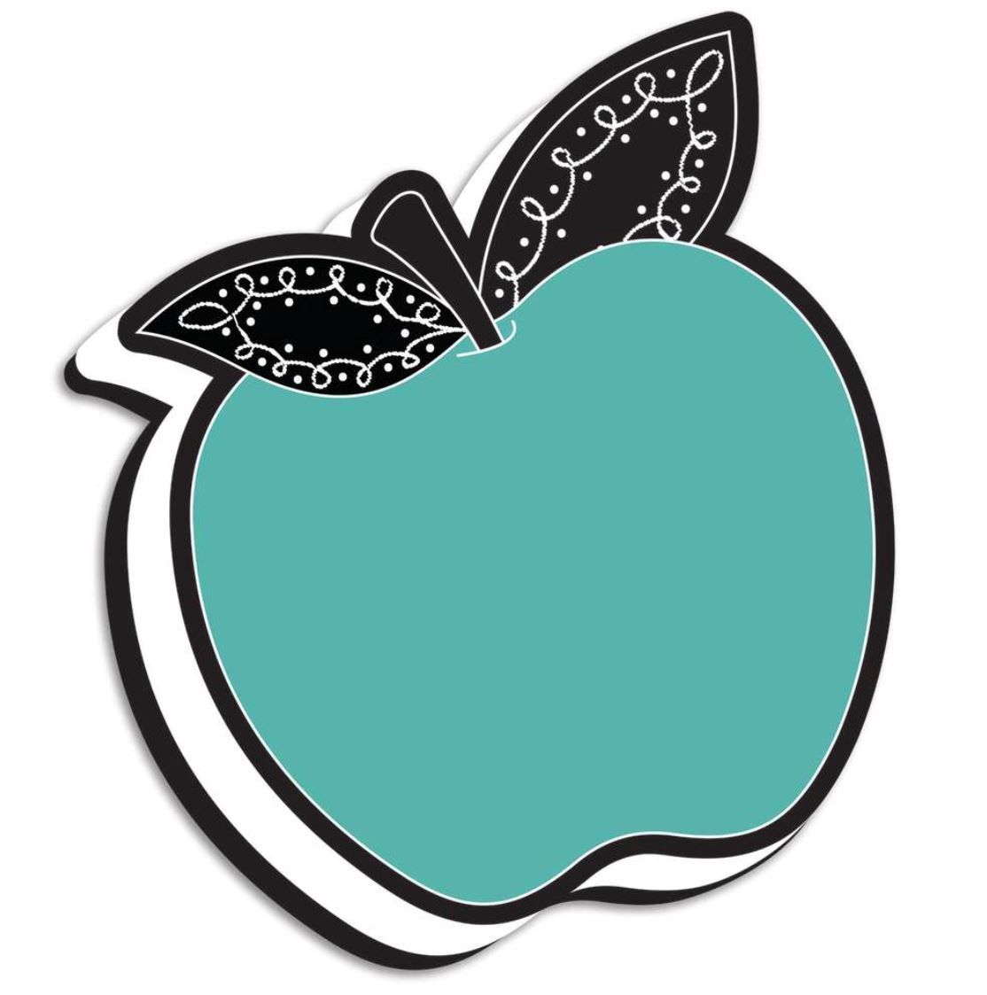 Chalk Loops Teal Apple Magnetic Eraser
