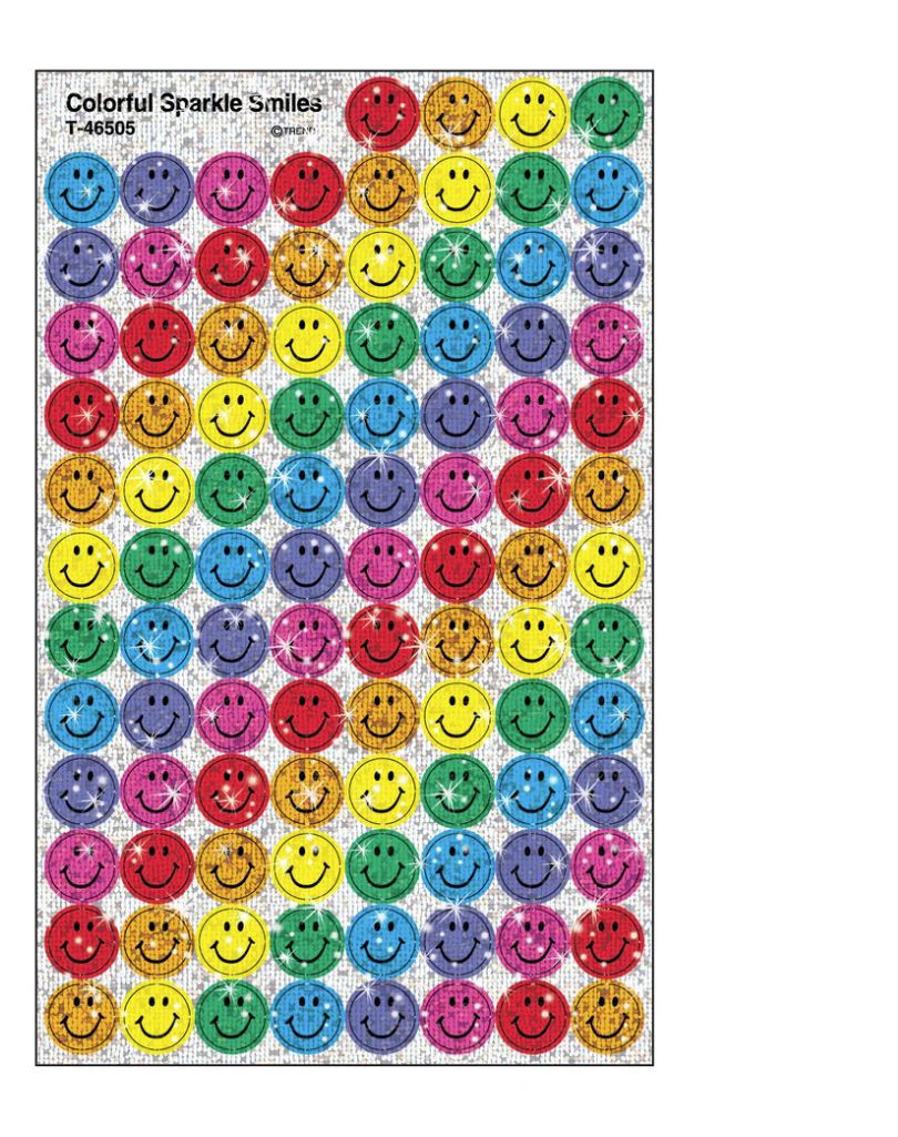 Colorful Smiles Super Spot Stickers Sparkle