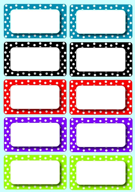 Magnetic Die-Cut Large Nameplates &amp; Labels, Color Dots
