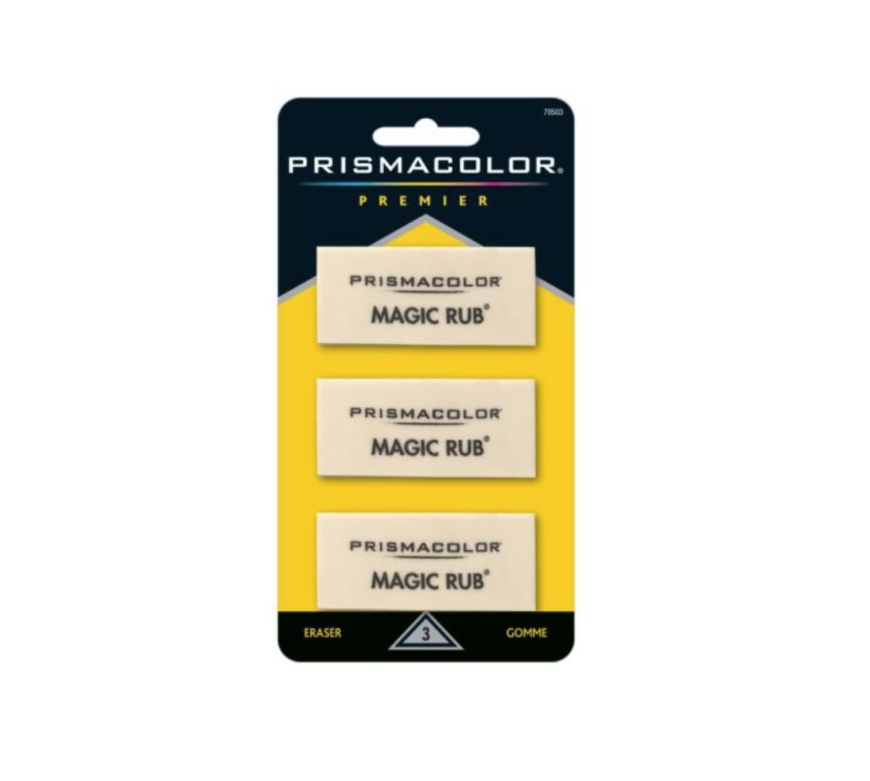 Prismacolor Magic Rub Vinyl Erasers, Beige, Pack Of 3