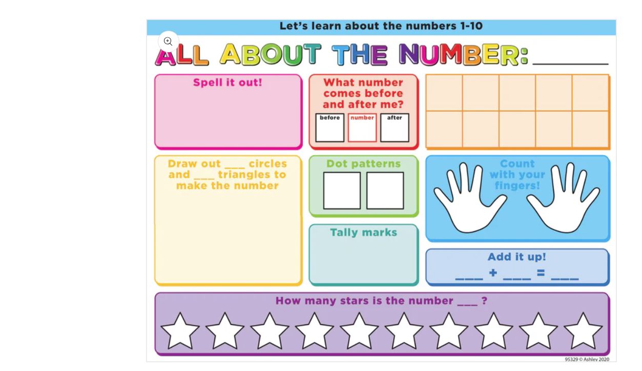 PosterMat Pals Space Savers, 13&quot; X 9.5&quot;, Smart Poly All About The Number