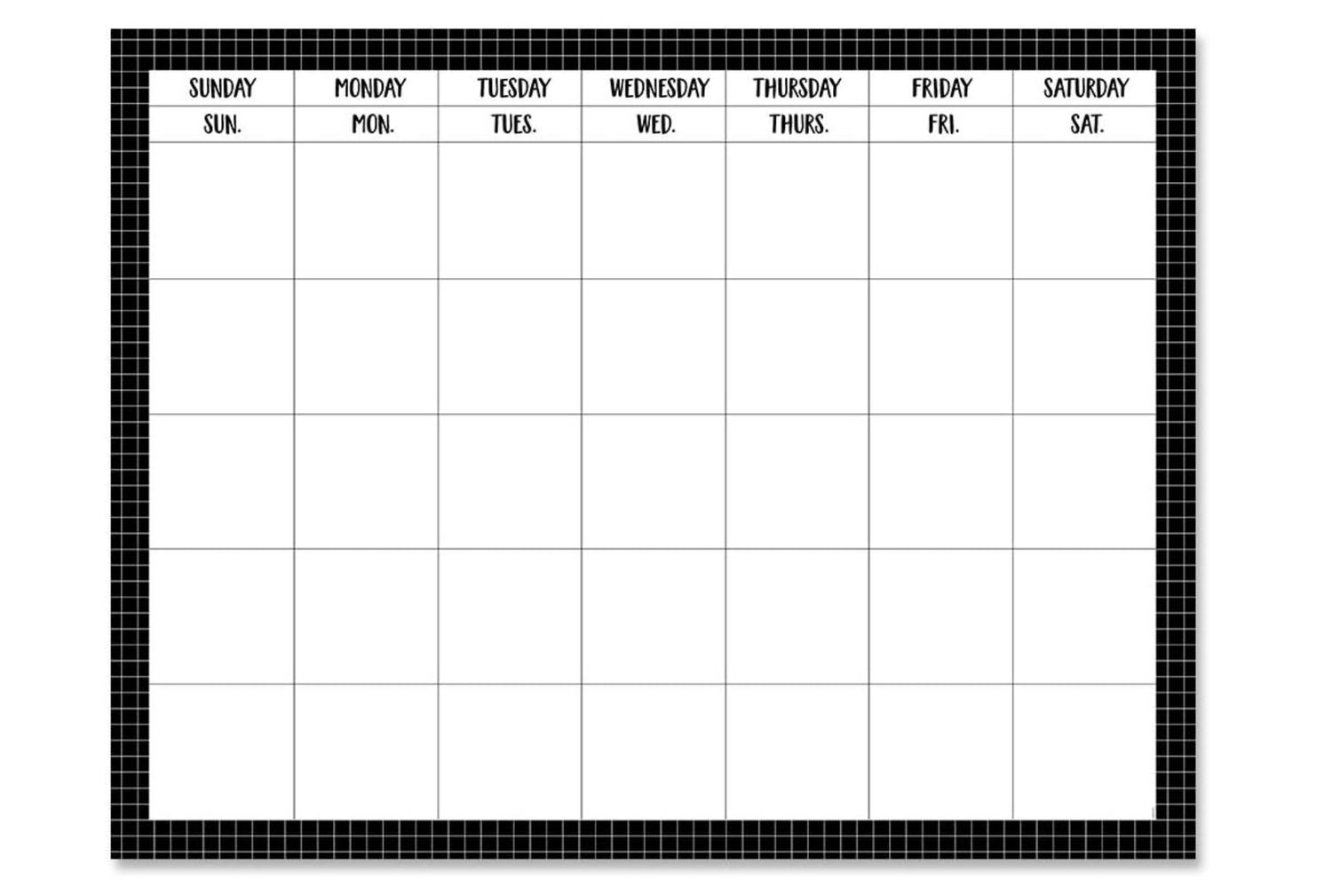 Window Pane on Black Calendar Chart