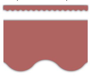 Deep Rose Scalloped Border Trim