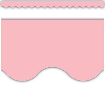 Pastel Pink Scalloped Border Trim
