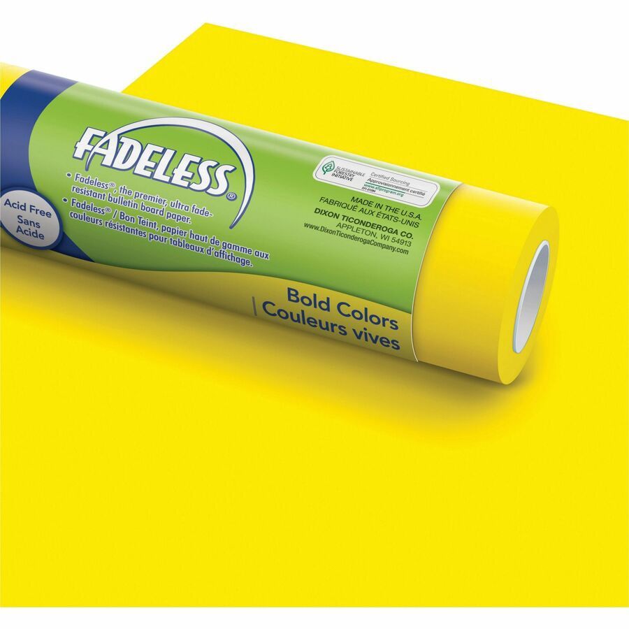 Fadeless Canary Yellow Paper Roll