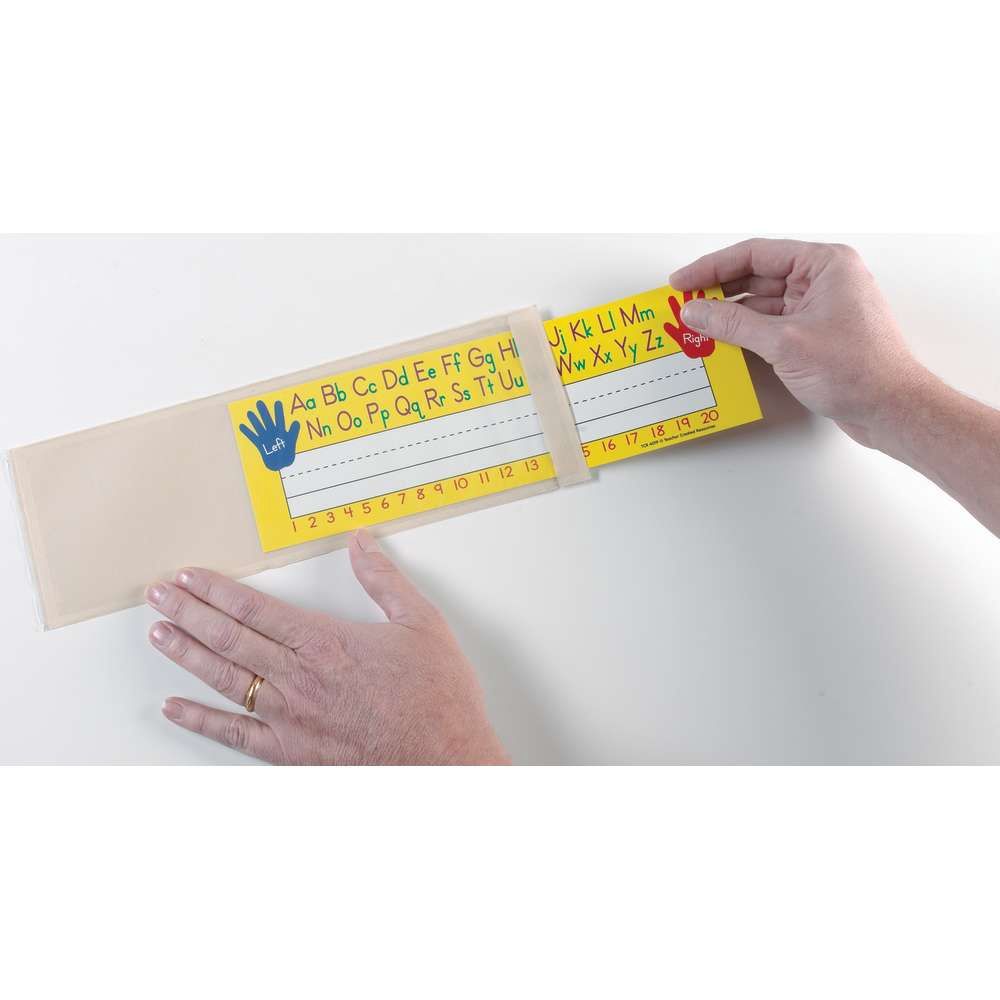 Clearview Small Nameplate Pockets 4.25&quot;X12.5&quot;, 25 Pieces, ASH10400